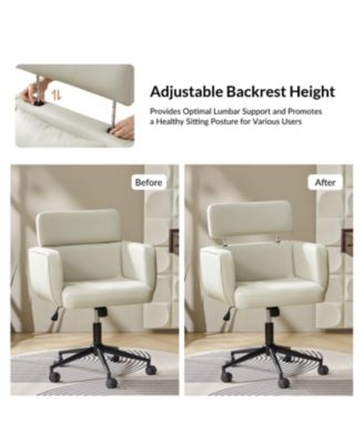 Norven 25.5'' W Modern Tilting Office Chair with Adjustable Backrest