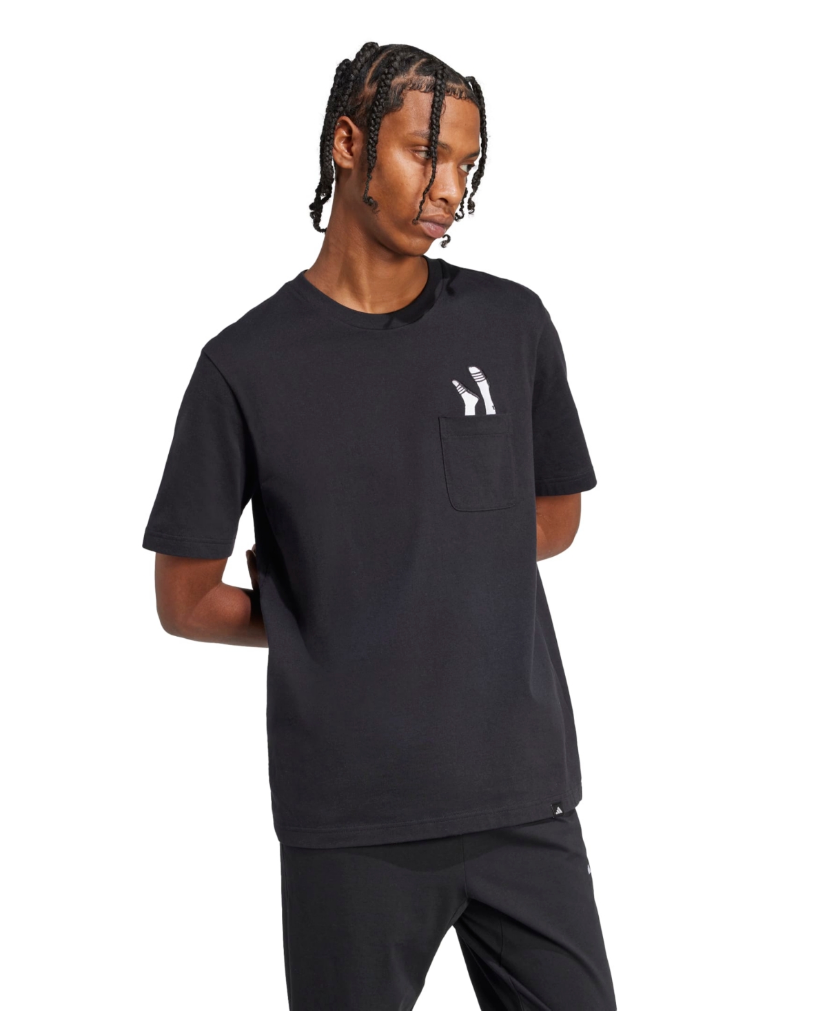 Adidas Originals Men's Lounge Slides Graphic Pocket T-shirt