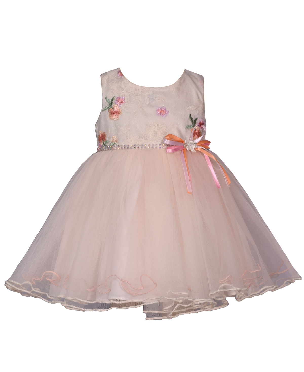 Bonnie Baby Baby Girls Embroidered Ballerina Dress