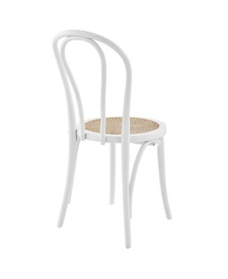 Set of 2 Cane Dining Side Chairs with Vintage Look for Home Decor