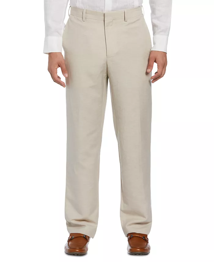 Men's Linen Blend Flat Front Pant - thumbnail 4