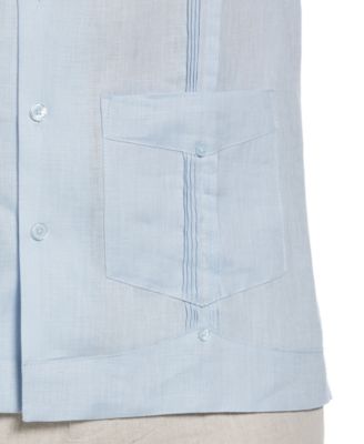 Men's 100% Linen Short Sleeve 4 Pocket Guayabera Shirt