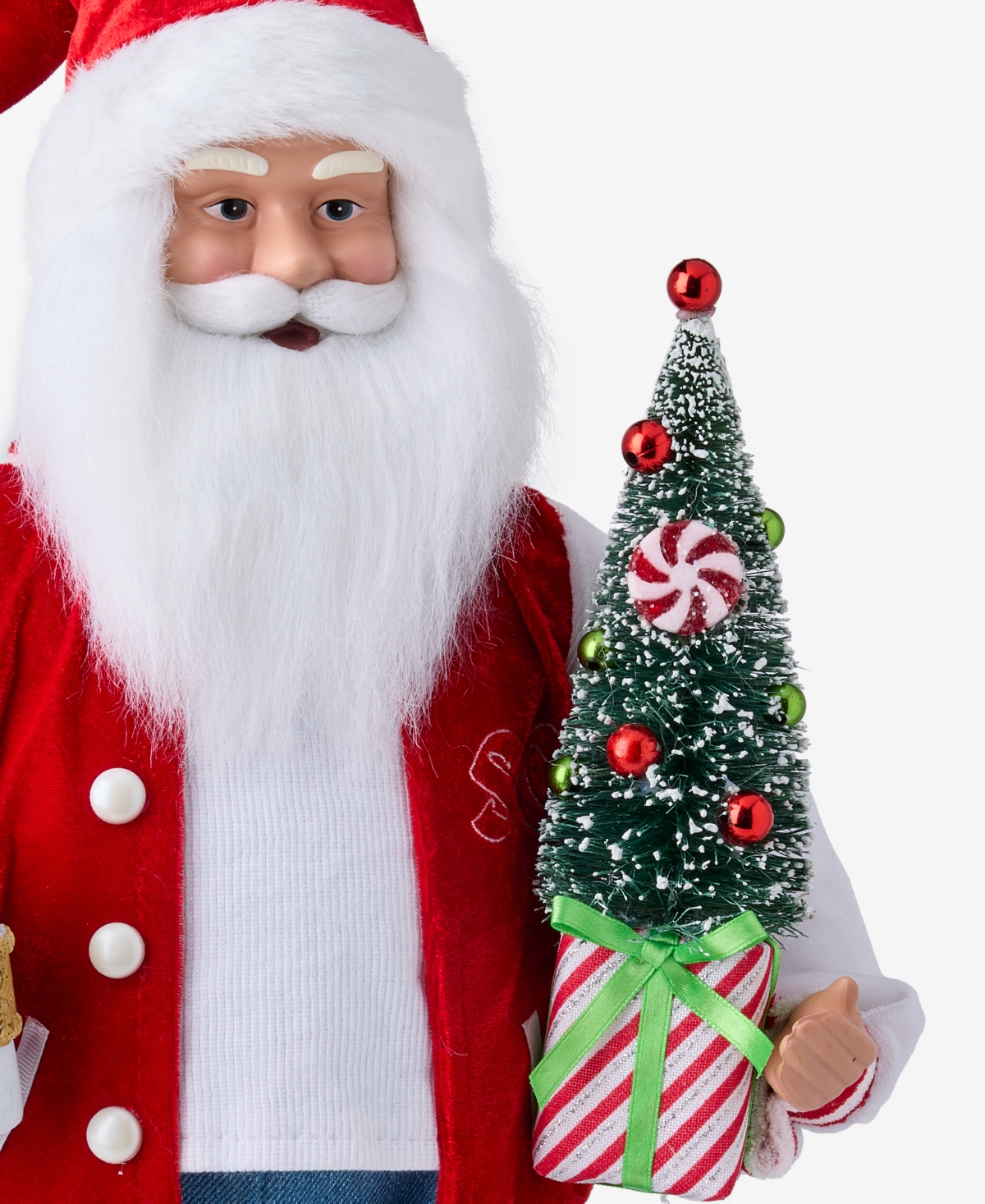 Holiday Lane Whimsy Caucasian Varsity Jacket Santa, Macy's Exclusive
