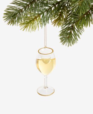 Spirits White Wine Glass Ornament, Macy's Exclusive 