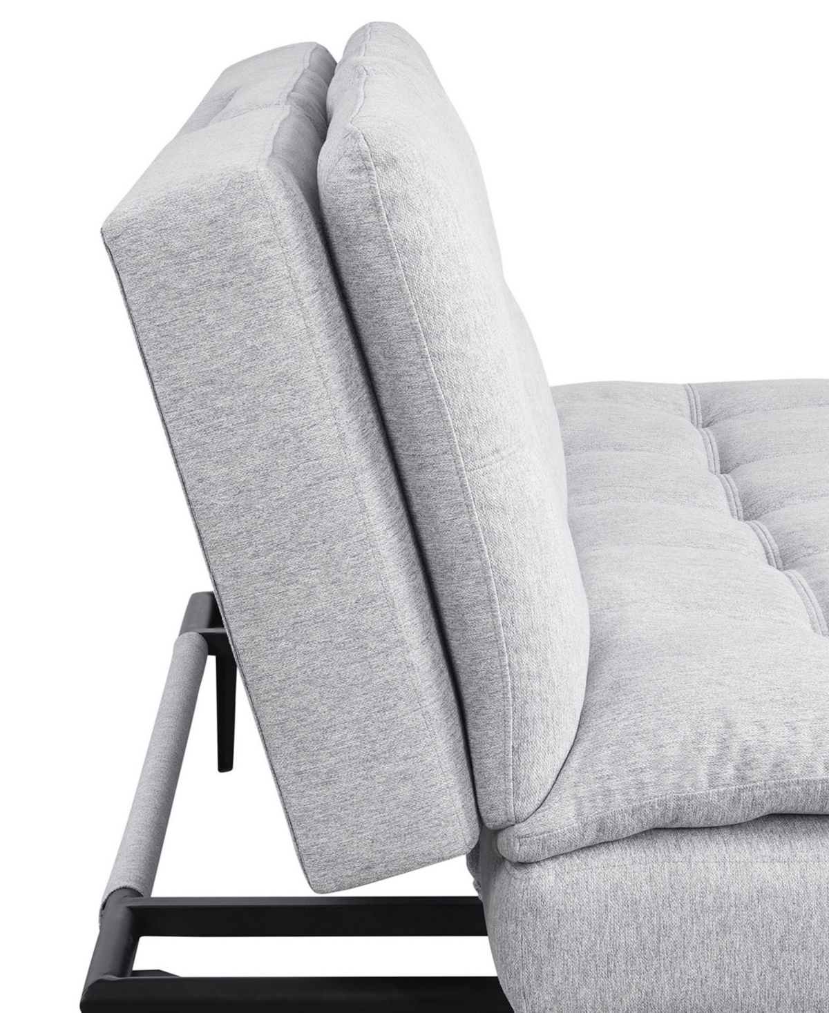 Serta 78.7" Polyester Laredo Convertible Sofa In Light Gray