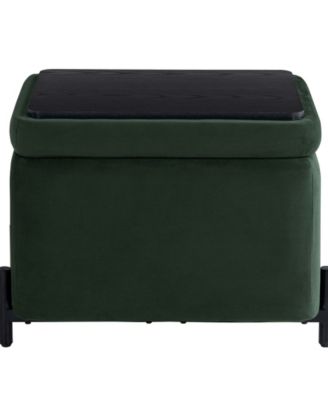 24" Velvet Kyoto Small Storage Ottoman