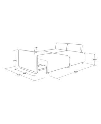 86" Polyester Tigard Convertible Sofa