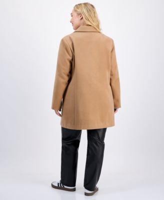 Trendy Plus Size Single-Breasted Walker Coat