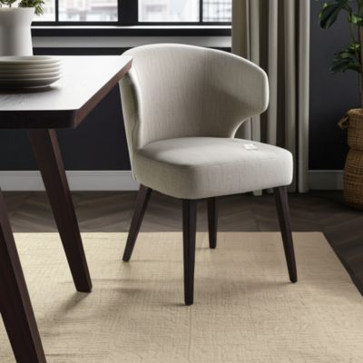 Upholstered Wingback Side Chair for Dining Table or Accent Seating