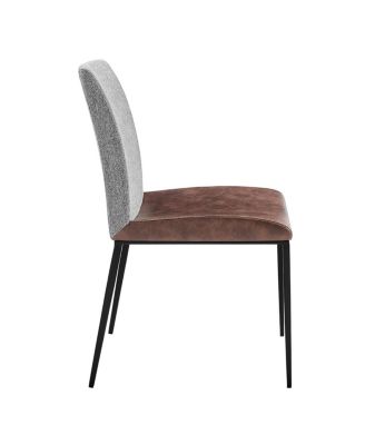 Set of 2 Stainless Steel Chairs for Dining Room or Office Seating