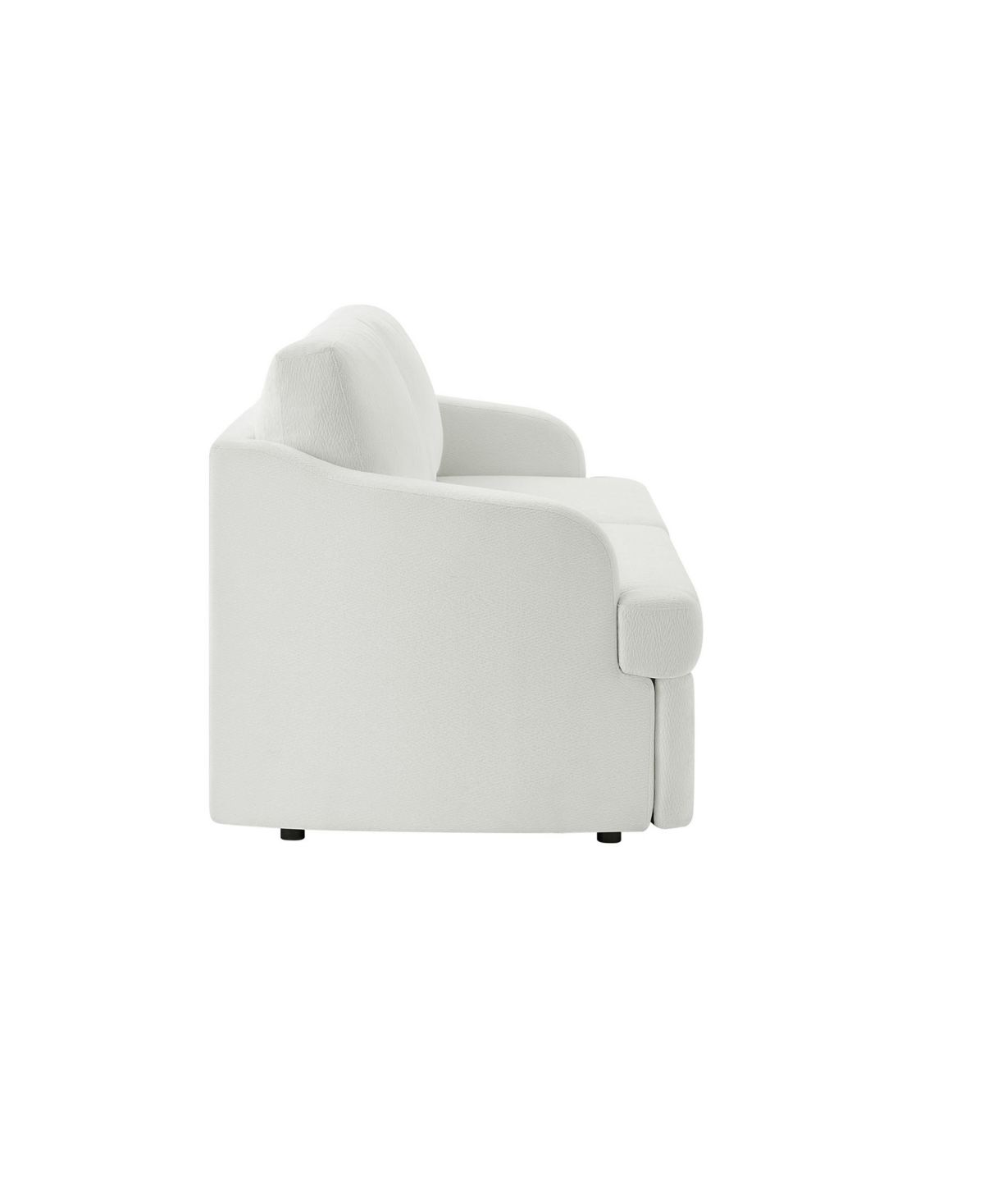 Serta 91.3" Polyester Medford Convertible Sofa In Ivory
