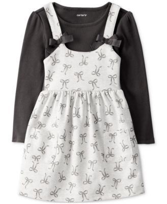 Carter's - Toddler Girls 2-Pc. Bow Print Dress Set Dress Set