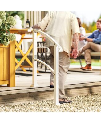 1-3 Step Handrails for Outdoor Steps, Metal Deck Railing,