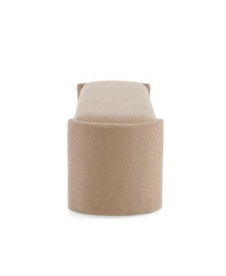 Streamdale Elegant and Simple Long - shaped Ottoman Bench, Light Camel