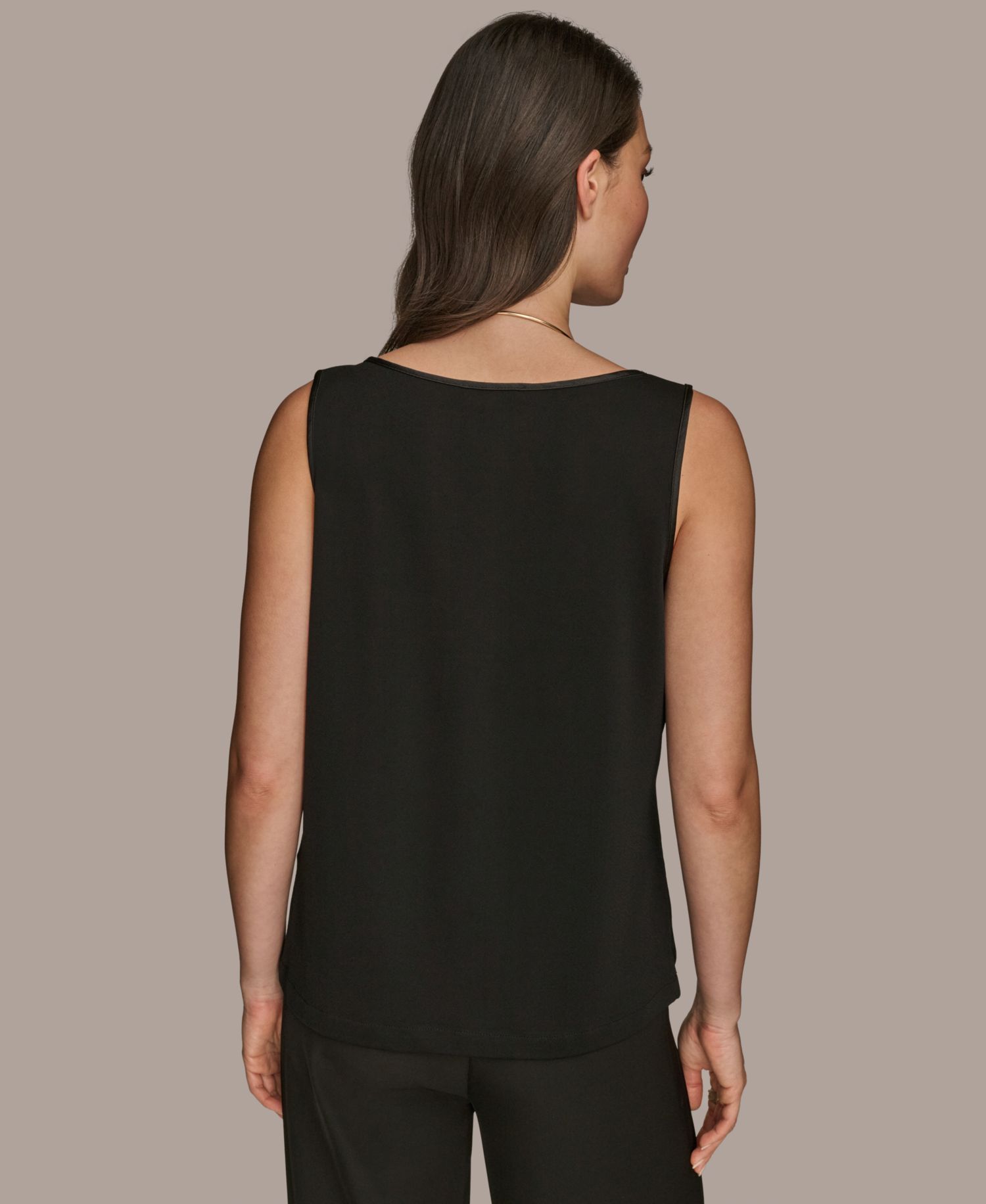 Women's Satin Scoop-Neck Tank Top