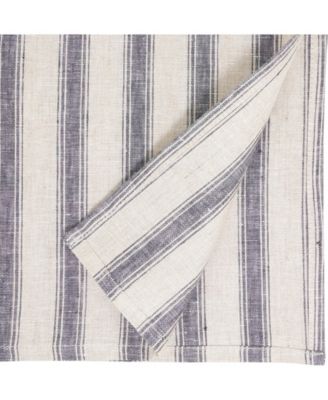 Classic Striped Pure Linen Table Runner, 16" x 72"