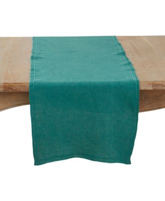 Stonewashed Overlock Edge Table Runner, 16" x 72"
