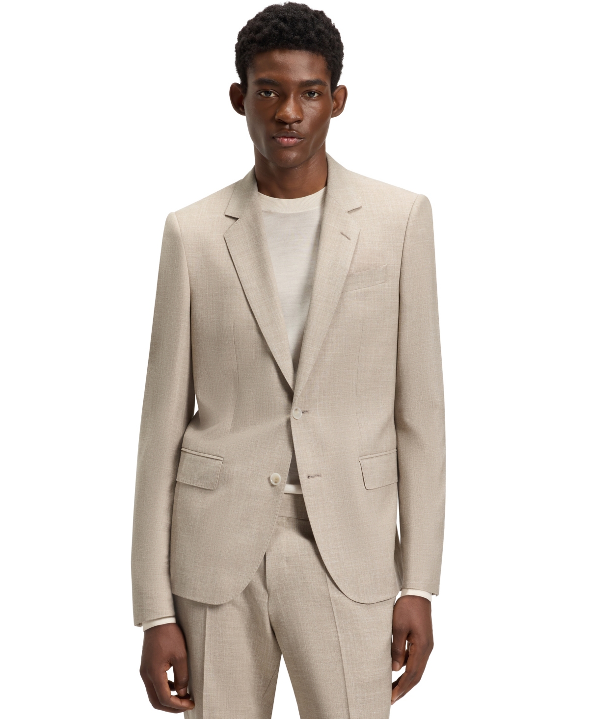 Hugo Boss X David Beckham Tailored Suit In Neutral