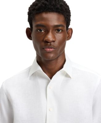 Hugo Boss BECKHAM x BOSS Men's Regular-Fit Linen Shirt