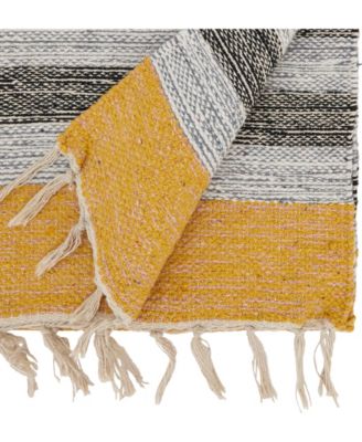 Fringe Edge Striped Table Runner, 16" x 54"