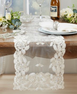 Threaded Lace Net Table Runner, 15" x 72"