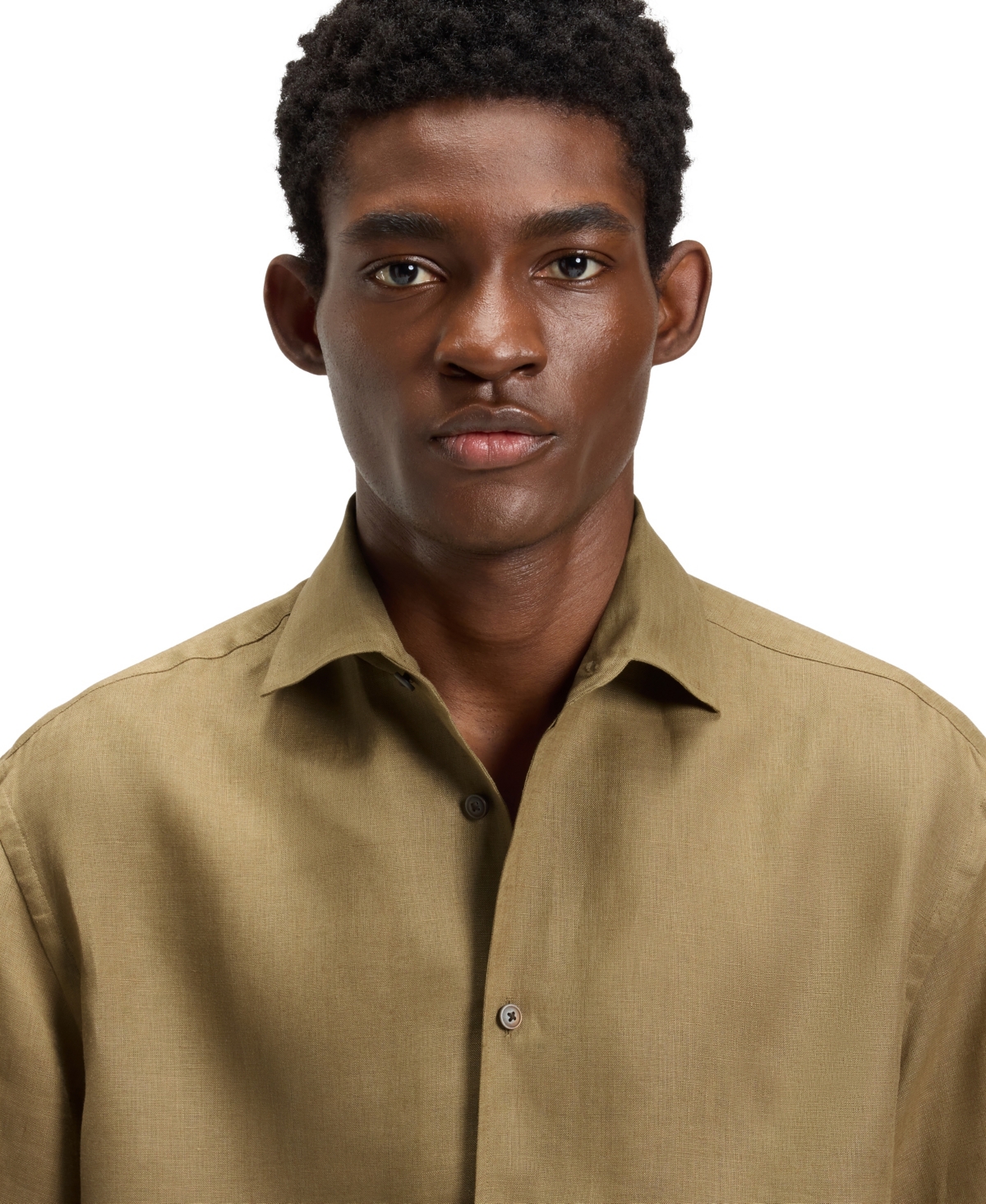 Hugo Boss Oversize-fit Shirt With Print In Nude