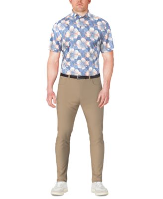 Men's Hibiscus-Print Polo Shirt