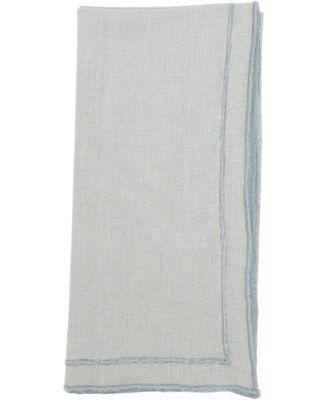 Stonewashed Overlock Linen Edge Napkins, 20" x 20"