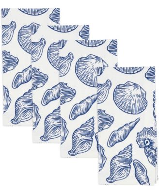 Seaside Sea Shells Cotton Napkins, 20" x 20"