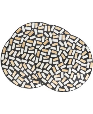 Natural Capiz Shell Fragment Placemats, 15" Round