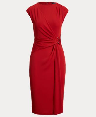Women's Ring-Trim Jersey Cap-Sleeve Dress