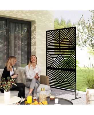 Metal Outdoor Privacy Screen Outdoor Divider Trellis Rhombus