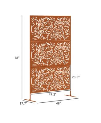 Metal Outdoor Privacy Screen Outdoor Divider Trellis Bamboo