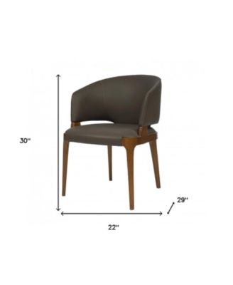 Upholstered Faux Leather Wing Back Dining Arm Chair