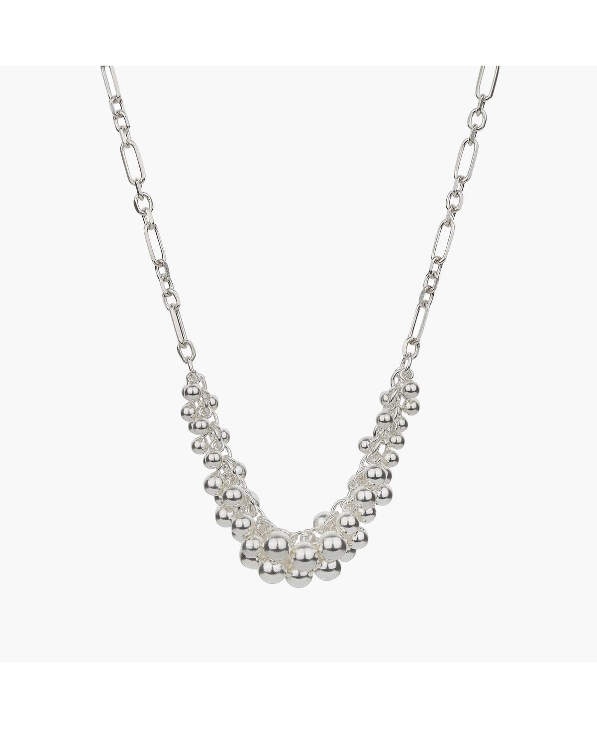 Sterling Silver Vivienne Statement Bouquet Chain Necklace
