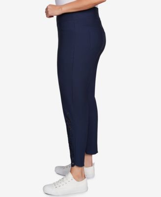 Plus Size Embroidered Ankle Pant