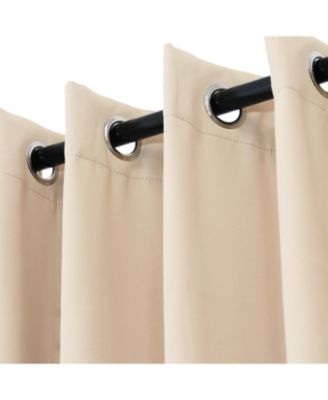 Room-Darkening Curtain Panel with Grommet Top - 52 x 108 in. - Beige