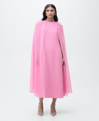 MANGO - Women's Flared Cape Dress