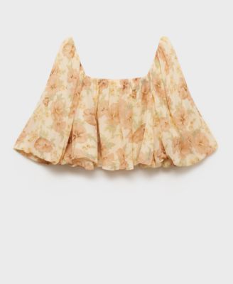 Women's Open-Back Floral Blouse