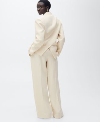 Women's Pleated Wide Leg Suit Pants