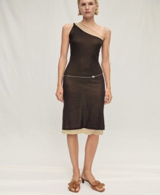 MANGO - Women's Combined Lyocell Knit Dress