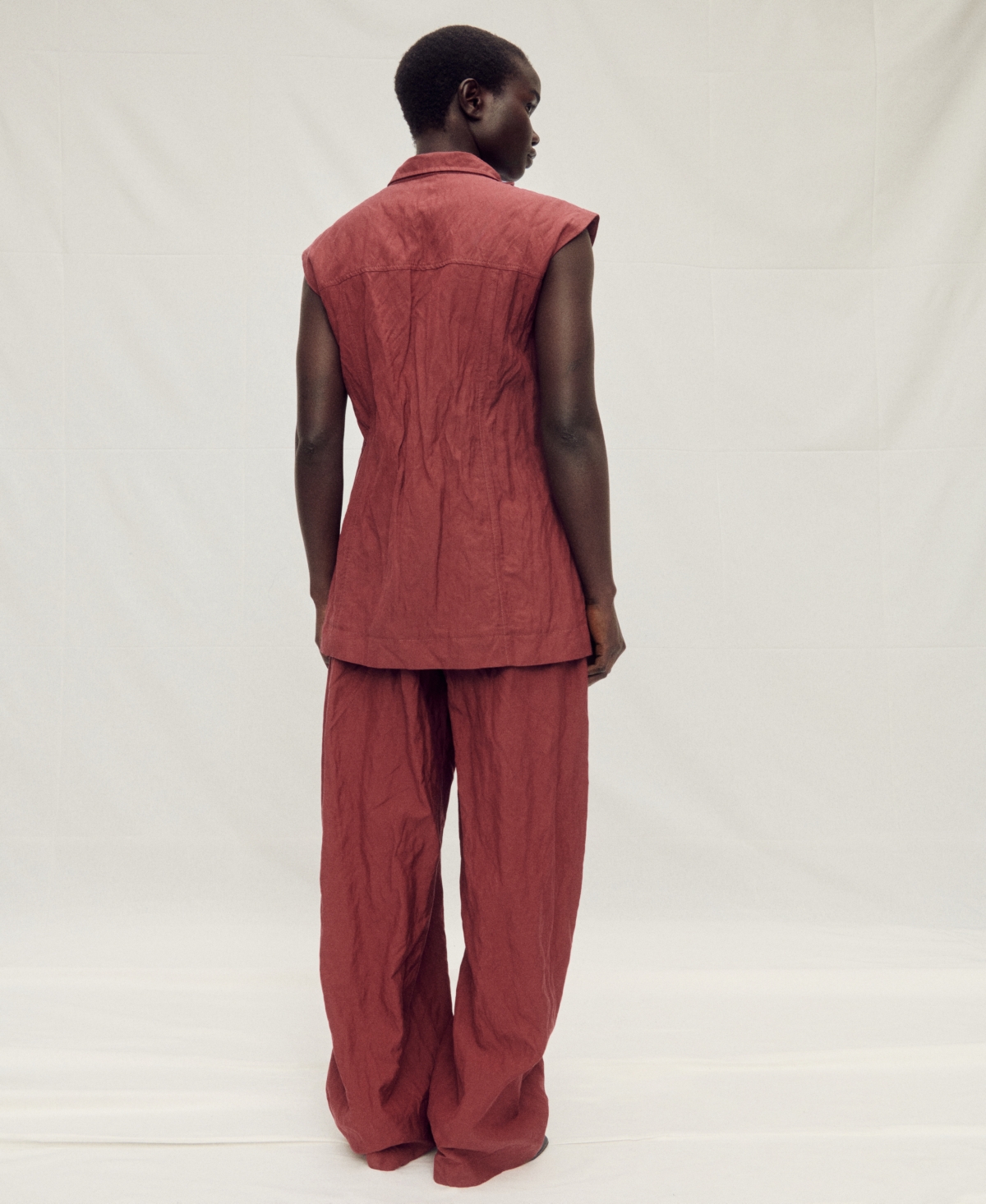 Mango Women's Wrinkled Effect Pockets Vest