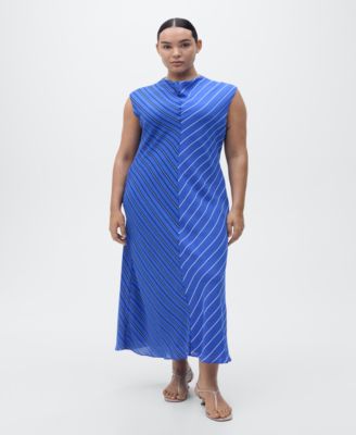 Women's Combined Striped Flared Dress