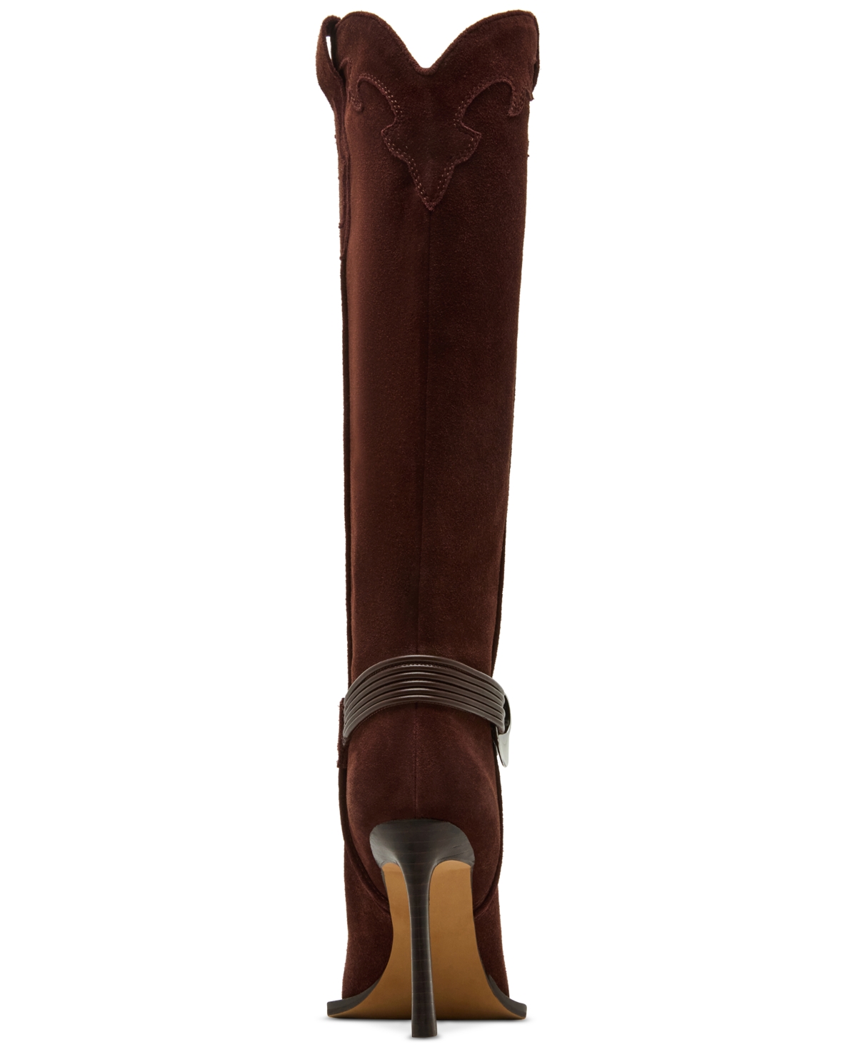 Steve Madden Women's Kyndall Knee-high Embellished Stiletto Western Boots In Brown
