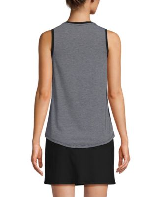 Women's Tall Sleeveless Power Performance Scoop Neck Curved Hem Tunic Tank