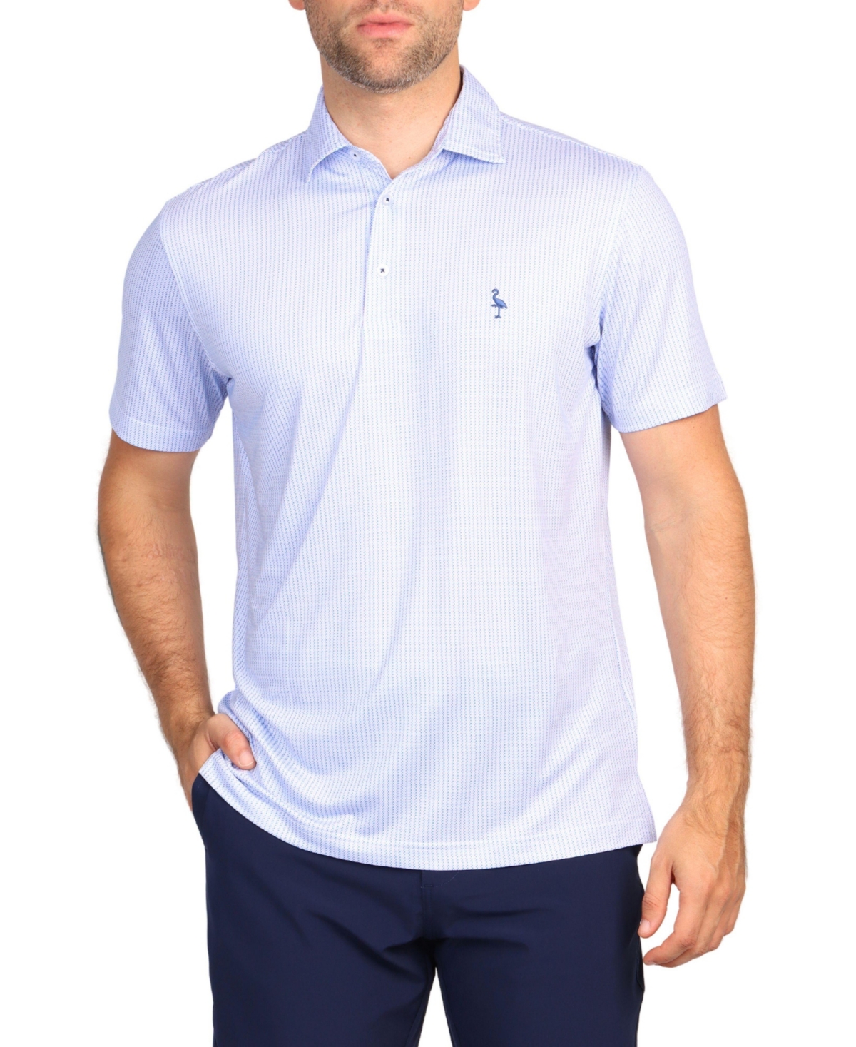 Men's Multi Dots Performance Polo - White