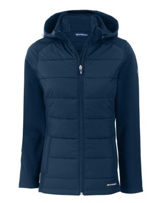 Women's Evoke Hybrid Softshell Full Zip Hooded Long SleeveJacket