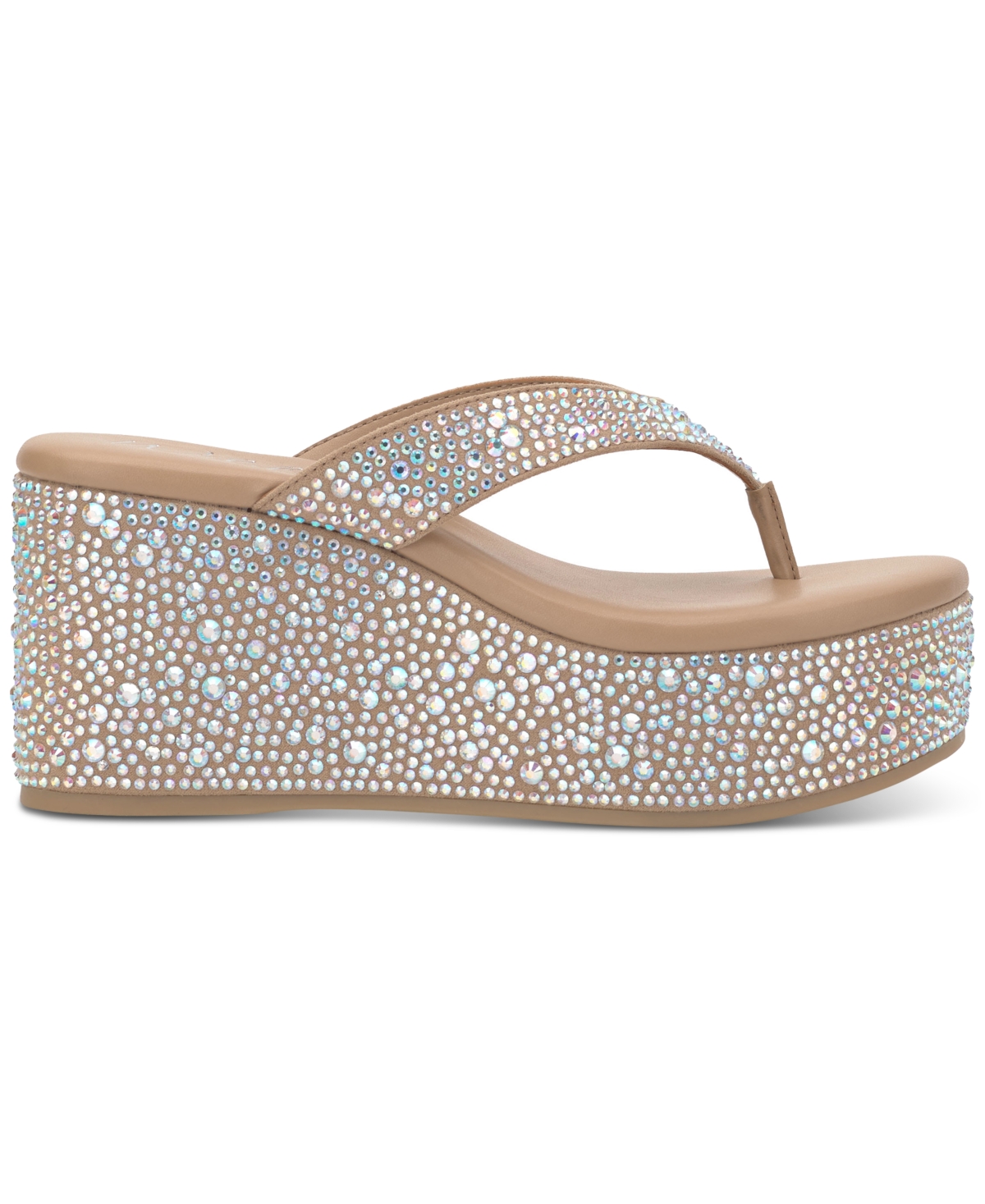 Shop Macy's Women's Loli Embellished Thong Platform Sandals, Exclusively At
