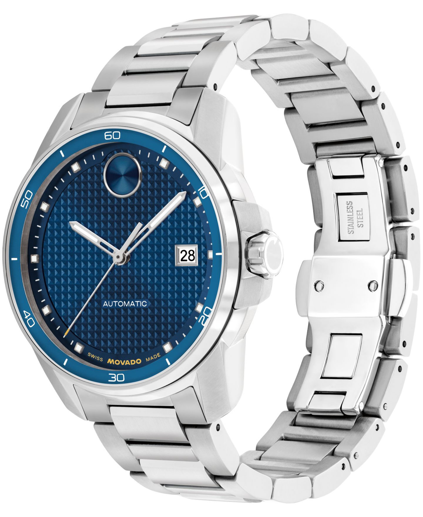 Мужские часы Movado Bold Verso Swiss Automatic Stainless-Steel Watch, 41mm — фото 2
