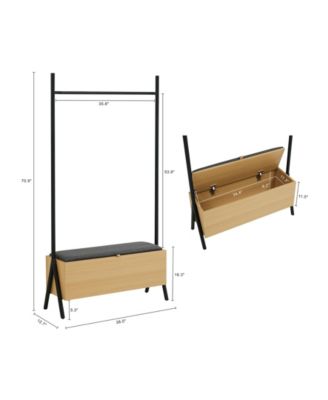 Paloma 38" Modern Upholstered Open Hanging Closet